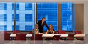 Professional law team in conference room